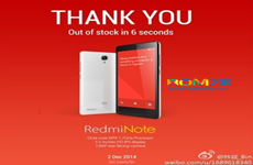 红米Note印度开卖 仅6秒内5万台售罄