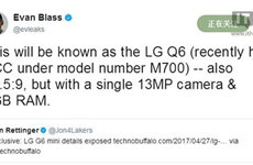 迷你版G6+依然用全面屏 LG Q6手机曝光